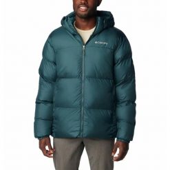 Kurtka Turystyczna Puchowa Zimowa Męska Columbia Puffect Hooded Jacket. Zielone kurtki męskie Columbia, na zimę, m, bez wzorów, z puchu, sportowe, bez kaptura. W wyprzedaży za 644.30 zł.