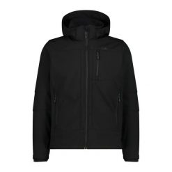Kurtka softshell męska CMP. Czarne kurtki męskie CMP, na lato, m, bez wzorów, z elastanu, sportowe, bez kaptura. Za 414.69 zł.