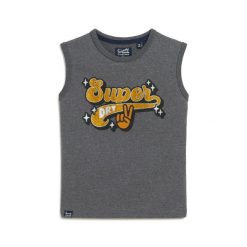 Damski wąski tank top Superdry Retro. Szare bielizna termoaktywna damska Superdry., bez wzorów, bez ramiączek. W wyprzedaży za 149.55 zł.