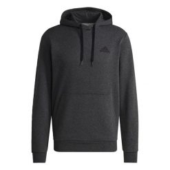 Bluza z kapturem Essentials Fleece. Czarne bluzy męskie Adidas, bez wzorów, z kapturem. Za 229.00 zł.
