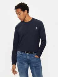 U.S. Polo Assn. Longsleeve MUP2275 Granatowy Regular Fit. Niebieskie bluzki z długim rękawem męskie U.S. Polo Assn., m, bez wzorów, z bawełny, bez kołnierzyka. Za 129.99 zł.