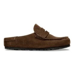 Birkenstock Naples Wrapped LEVE Carafe Klapki męskie. Brązowe klapki męskie Birkenstock, z gumy, eleganckie. Za 719.00 zł.