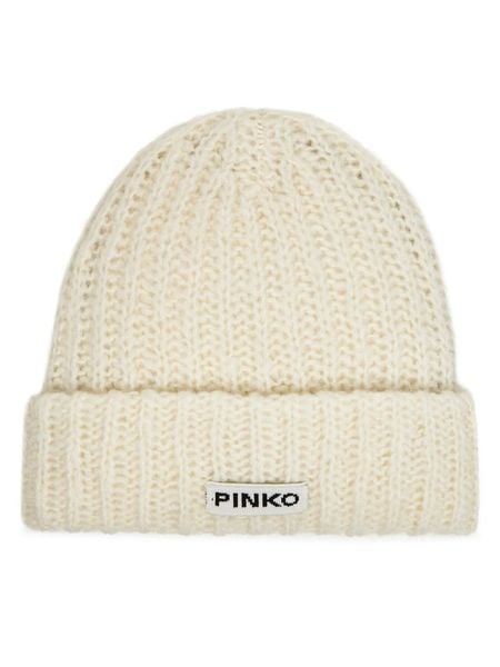 PINKO Czapka 105989 A2Z2 Écru. Białe czapki i kapelusze damskie Pinko, na zimę, bez wzorów, z poliesteru. Za 429.99 zł.
