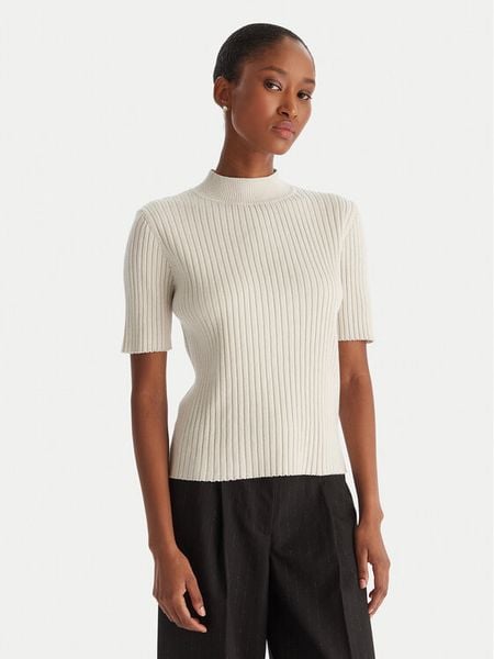 ACCESS FASHION Sweter 54-8046 Beżowy Slim Fit. Brązowe swetry damskie ACCESS FASHION, m, bez wzorów, z syntetyku, bez kołnierzyka, bez ramiączek, bez kaptura. Za 289.99 zł.