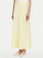 Vero Moda Spódnica maxi Livia 10350079 Żółty jasny Regular Fit. Żółte spódnice damskie Vero Moda, m, bez wzorów, z satyny, maxi. Za 159.99 zł.
