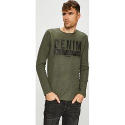 Tom Tailor Denim - Sweter. Szare swetry przez głowę męskie Tom Tailor Denim, z bawełny, z okrągłym kołnierzem. W wyprzedaży za 99.90 zł.