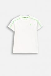 Koszulka sportowa dziecięca Lemon Explore WL6 z krótkim rękawem biała. Białe t-shirty dla chłopców LEMON explore, bez wzorów, z dzianiny, bez ramiączek. Za 49.90 zł.