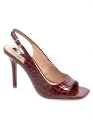 Nine West Sandały FF-1065 Czerwony. Czerwone klapki damskie Nine West, bez wzorów, z syntetyku, bez obcasa, na szpilce, bez zapięcia. Za 239.99 zł.