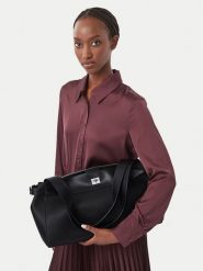 Calvin Klein Torebka Mix Media Work Tote LV04F3887G Czarny. Czarne torebki do ręki damskie Calvin Klein, bez wzorów, ze skóry, bez dodatków. Za 649.99 zł.