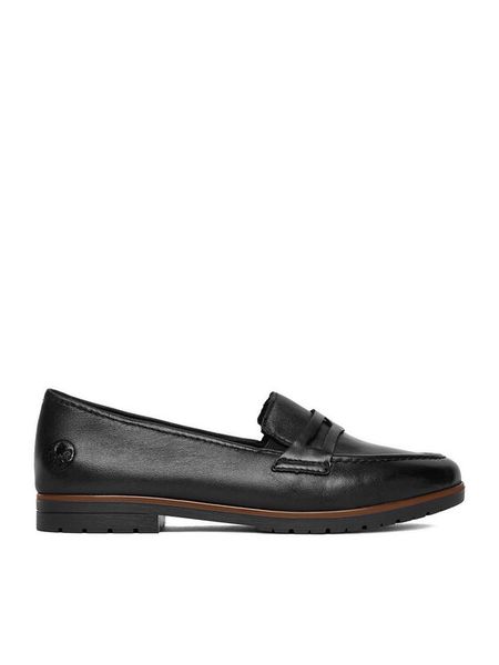 Rieker Lordsy 45300-02 Czarny. Czarne mokasyny damskie Rieker, ze skóry. Za 349.99 zł.