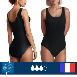 Menstruacyjny jednoczęściowy strój kąpielowy klasyczny – duża chłonność. Czarne kostiumy jednoczęściowe damskie PLIM UNDERWEAR, m, bez wzorów, klasyczne, do pływania. Za 269.99 zł.