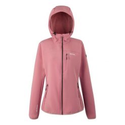 Kurtka Damska Ossek Soft Shell. Czerwone kurtki sportowe damskie Regatta, bez wzorów, bez kaptura, trekkingowe. Za 203.99 zł.