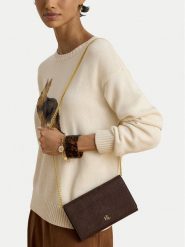 LAUREN RALPH LAUREN Torebka 432P18552001 Brązowy ciemny. Brązowe listonoszki damskie Lauren Ralph Lauren, bez wzorów, z nubiku, bez dodatków. Za 989.99 zł.