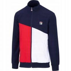 Bluza tenisowa Fila Jacket Marcus. Białe bluzy sportowe męskie Fila, xl, bez wzorów, z materiału, bez kaptura, na fitness i siłownię. Za 349.00 zł.