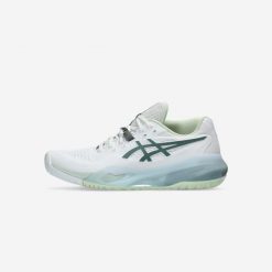 Buty tenisowe damskie ASICS Gel Resolution X na każdą nawierzchnię. Białe obuwie sportowe damskie Asics, bez wzorów, z kauczuku, tenisowe. Za 699.99 zł.