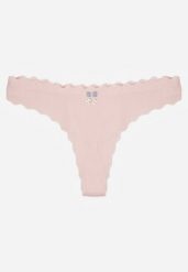Jasnoróżowe Prążkowane Majtki Stringi z Bawełny Ilweda. Czerwone stringi damskie Renee, l, bez wzorów, z bawełny. Za 4.99 zł.