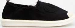 Estetino Espadryle damskie z plecionką czarne-37. Czarne espadryle damskie Estetino, bez wzorów, bez obcasa, bez zapięcia. Za 54.89 zł.
