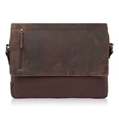 Torba męska na ramię Paolo Peruzzi T-20-BR brązowa. Brązowe torby na ramię męskie Paolo Peruzzi, bez wzorów, z bawełny, vintage, na ramię. Za 259.99 zł.