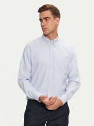 United Colors Of Benetton Koszula 5FGBUQ04C Błękitny Regular Fit. Niebieskie koszule męskie United Colors Of Benetton, m, bez wzorów, z bawełny, bez kołnierzyka, bez ramiączek. Za 119.99 zł.