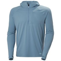 Bluza z kapturem pół-zippem Helly Hansen Shine Solen. Niebieskie bluzy męskie Helly Hansen, xl, bez wzorów, z elastanu, z kapturem. Za 346.50 zł.