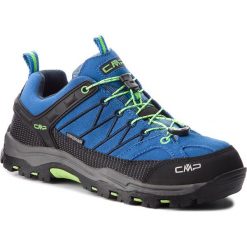 Trekkingi CMP - Kids Rigel Low Trekking Shoes Wp 3Q13244J Royal/Frog. Niebieskie półbuty chłopięce CMP, bez wzorów, z materiału, bez zapięcia. W wyprzedaży za 199.00 zł.