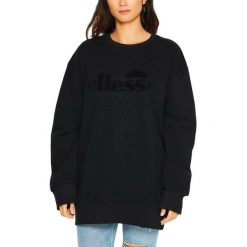 Bluza turystyczna damska Ellesse Caterina Crew. Czarne bluzy damskie Ellesse, l, bez wzorów, z bawełny, bez kaptura. Za 129.49 zł.