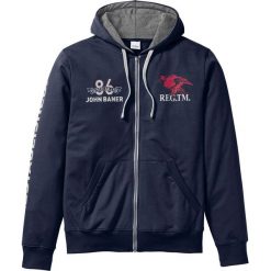 Bluza rozpinana ze specjalnym krojem na wys. brzucha Regular Fit bonprix ciemnoniebieski. Bluzy męskie marki bonprix. Za 109.99 zł.