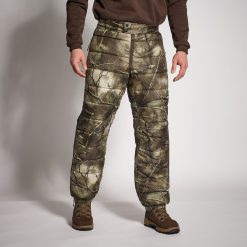 Spodnie zimowe myśliwskie Solognac camo treemetic. Brązowe spodnie sportowe męskie SOLOGNAC, na zimę, l, bez wzorów, outdoorowe. Za 349.99 zł.