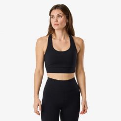 Biustonosz treningowy damski Swedemount Move Strap Bra oddychający. Czarne obuwie sportowe damskie SWEDEMOUNT, bez wzorów, z tkaniny, na fitness i siłownię. W wyprzedaży za 147.00 zł.