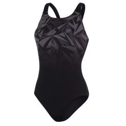 Damski Jednoczęściowy Kostium Kąpielowy Hyperboom Placement Muscleback. Czarne kostiumy jednoczęściowe damskie Speedo, bez wzorów, z materiału, do pływania. Za 246.99 zł.