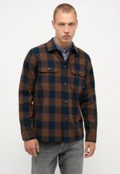 Męska Koszula MUSTANG Clemens CH Overshirt Big Check Brown Two Tone 1014499 12519. Brązowe koszule męskie Mustang, m, bez wzorów, bez kołnierzyka, bez ramiączek. Za 149.99 zł.