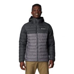 Kurtka męska Columbia Powder Lite II Hooded Jacket z kapturem. Szare kurtki męskie Columbia, l, bez wzorów, z puchu, sportowe, z kapturem. Za 509.99 zł.