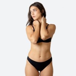 Bezszwowe stringi menstruacyjne Ecowoman na lekkie krwawienie. Czarne stringi damskie ECOWOMAN, l, bez wzorów, z bawełny. Za 110.46 zł.