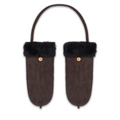 Rękawiczki EMU Australia. Brązowe rękawiczki damskie Emu Australia, bez wzorów, z dzianiny. Za 514.99 zł.