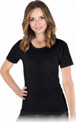 R.E.I.S. TS-EVORA - T-shirt damski z siateczki doskonała wentylacja idalny dla sportowców dzianina 100% poliester 130-135 g/m2 okrągły dekolt - czarny. Czarne koszulki sportowe damskie R.E.I.S., m, bez wzorów, z dzianiny, bez kołnierzyka, bez ramiączek. Za 10.83 zł.