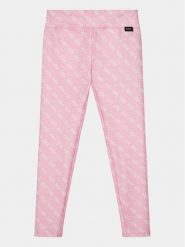 Guess Legginsy J4RB02 MC01P Różowy Slim Fit. Czerwone legginsy dla dziewczynek Guess, z aplikacjami, z syntetyku. Za 119.99 zł.