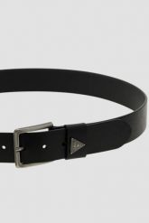GUESS Czarny męski skórzany pasek, Rozmiar S. Czarne paski damskie Guess, z aplikacjami, ze skóry, eleganckie. Za 349.99 zł.