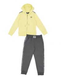Bluza z kaptur na co dzień na siłownię. Żółte bluzy damskie LEONE 1947 APPAREL, bez wzorów, z dresówki, bez kaptura, na fitness i siłownię. Za 84.16 zł.