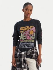 Roxy Bluzka Hangloose Washed ERJZT06028 Czarny Relaxed Fit. Czarne bluzki damskie Roxy, l, bez wzorów, z bawełny, bez kołnierzyka, bez ramiączek. Za 229.99 zł.