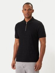KARL LAGERFELD Polo 745008 562203 Czarny Regular Fit. Czarne koszulki polo męskie KARL LAGERFELD, m, bez wzorów, z bawełny, bez ramiączek. Za 669.99 zł.