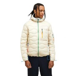 Kurtka Peak Performance puchowa męska Helium Utility Down Hood beżowa - S. Brązowe kurtki męskie Peak Performance, m, bez wzorów, z puchu, bez kaptura. W wyprzedaży za 1,189.00 zł.
