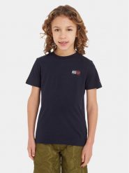 Tommy Hilfiger T-Shirt New York Flag KB0KB08626 S Granatowy Regular Fit. Niebieskie t-shirty dla chłopców Tommy Hilfiger, bez wzorów, z bawełny, bez ramiączek. Za 149.99 zł.