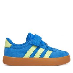 Sneakersy adidas. Niebieskie trampki i tenisówki chłopięce Adidas, bez wzorów, bez zapięcia. Za 199.99 zł.