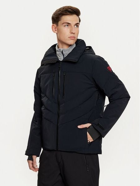 Rossignol Kurtka przejściowa RLNMJ12 Czarny Regular Fit. Czarne kurtki męskie Rossignol, m, bez wzorów, z syntetyku, bez kaptura. Za 1,529.00 zł.