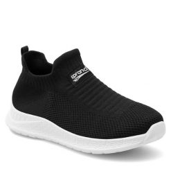 Sneakersy Sprandi. Czarne półbuty chłopięce Sprandi, bez wzorów, bez zapięcia. Za 59.99 zł.