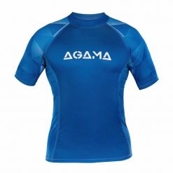 Męska koszulka lycrowa BLUE MAN. Niebieskie koszulki sportowe męskie AGAMA, l, bez wzorów, z lycry, bez kołnierzyka, bez ramiączek, na golfa. Za 208.08 zł.