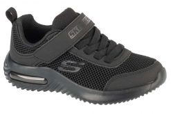 Buty sportowe Sneakersy chłopięce, Bounder-Tech. Czarne trampki i tenisówki chłopięce Skechers, bez wzorów, z materiału, sportowe, przed kostkę, bez zapięcia. Za 149.99 zł.