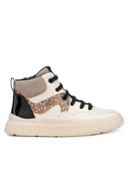 Geox Sneakersy J Laquinny Girl J66M3D 05402 C1MB6 M Kremowy. Białe buty sportowe dziewczęce Geox, bez wzorów, ze skóry, bez zapięcia. Za 269.99 zł.