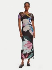 Desigual Sukienka codzienna Bernadette 25WWVK19 Kolorowy Slim Fit. Sukienki damskie Desigual, na co dzień, xs, bez wzorów, z syntetyku, bez kołnierzyka, bez ramiączek, proste. Za 429.99 zł.