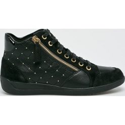 Geox - Buty. Czarne buty sportowe męskie Geox, bez wzorów, z materiału. W wyprzedaży za 279.90 zł.